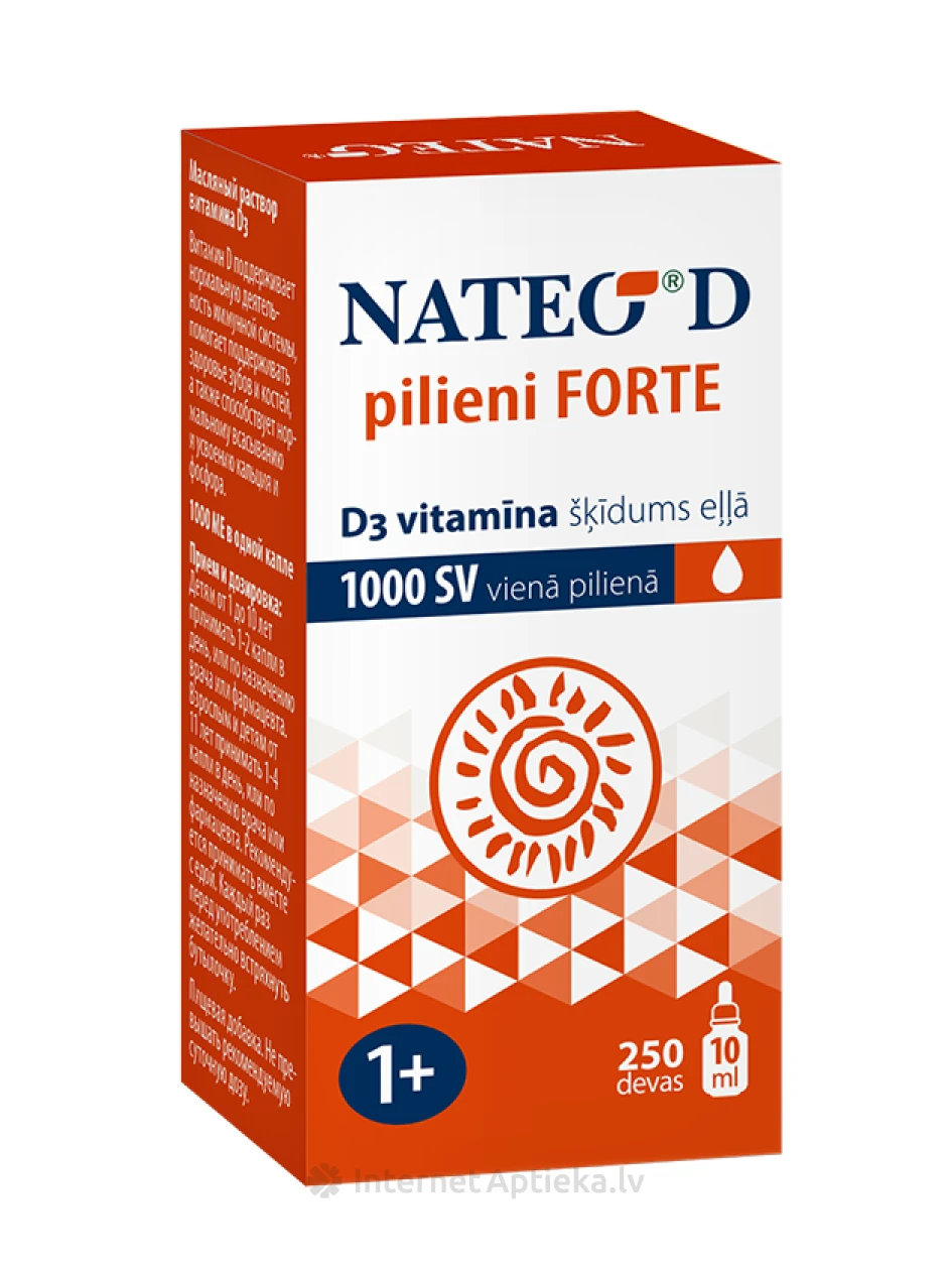 Nateo D Forte pilieni, 10 ml | internetaptieka.lv