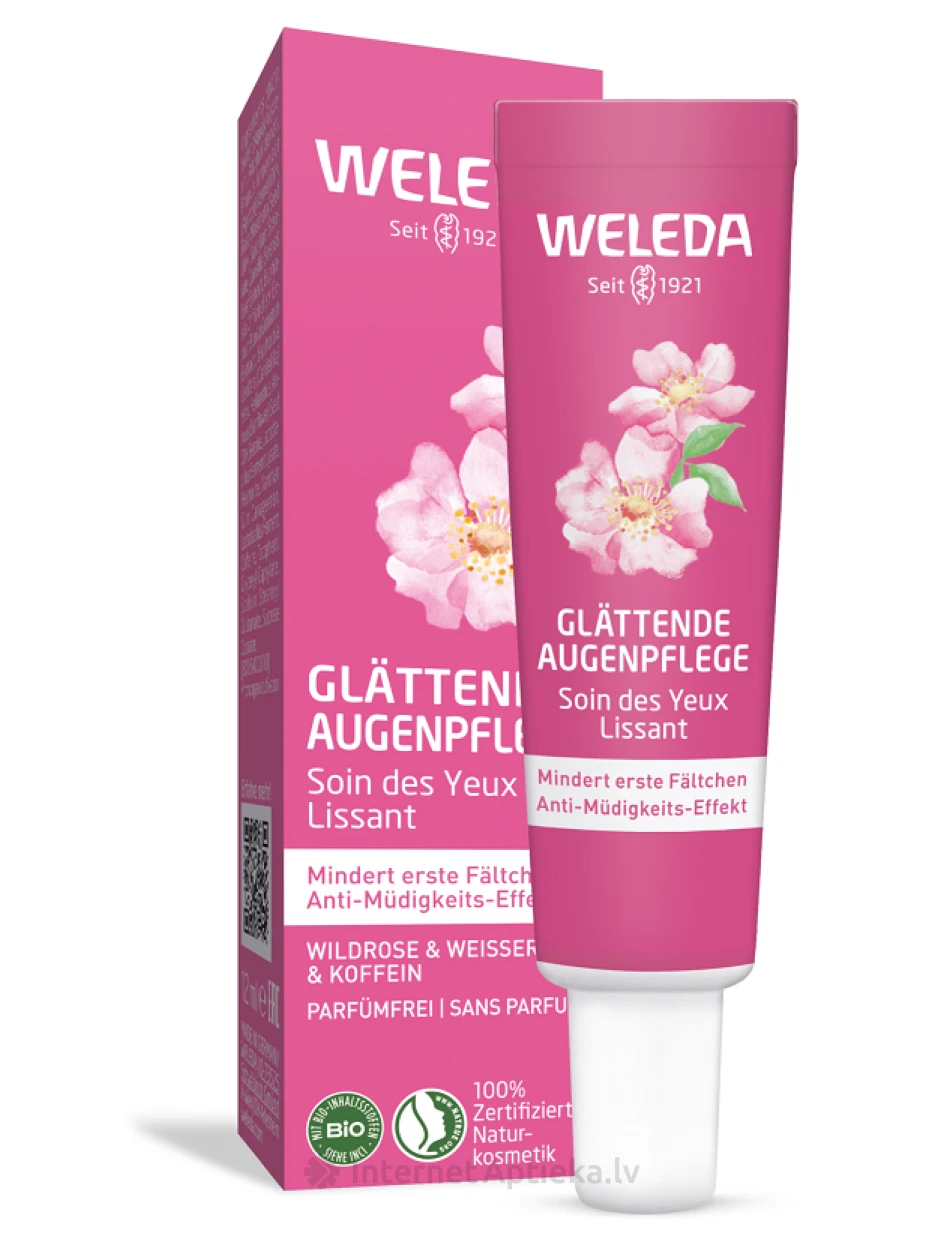 Weleda Wild Rose & White Tea izlīdzinošs acu krēms, 10 ml | internetaptieka.lv
