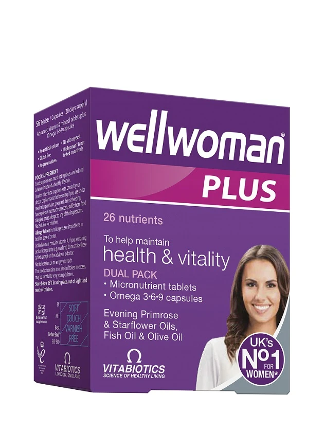 Wellwoman Plus Omega 369, 28 tabletes un 28 kapsulas
