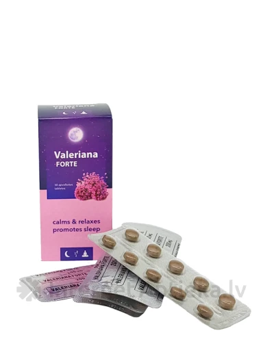 Valeriana FORTE 200 mg, 50 kaetud tabletti | internetaptieka.lv