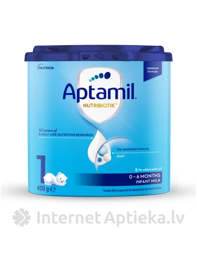 Aptamil-1 молочная смесь для младенцев с рождения, 400 г | internetaptieka.lv