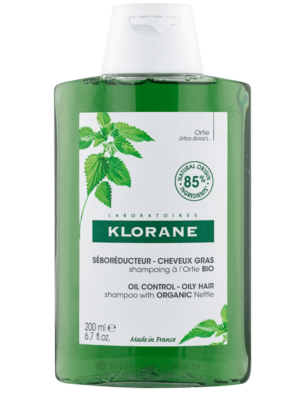 KLORANE шампунь с экстрактом крапивы, 200 МЛ | internetaptieka.lv
