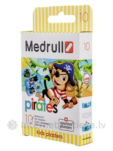 Medrull Kids Pirates plaastrid, 10 tk | internetaptieka.lv