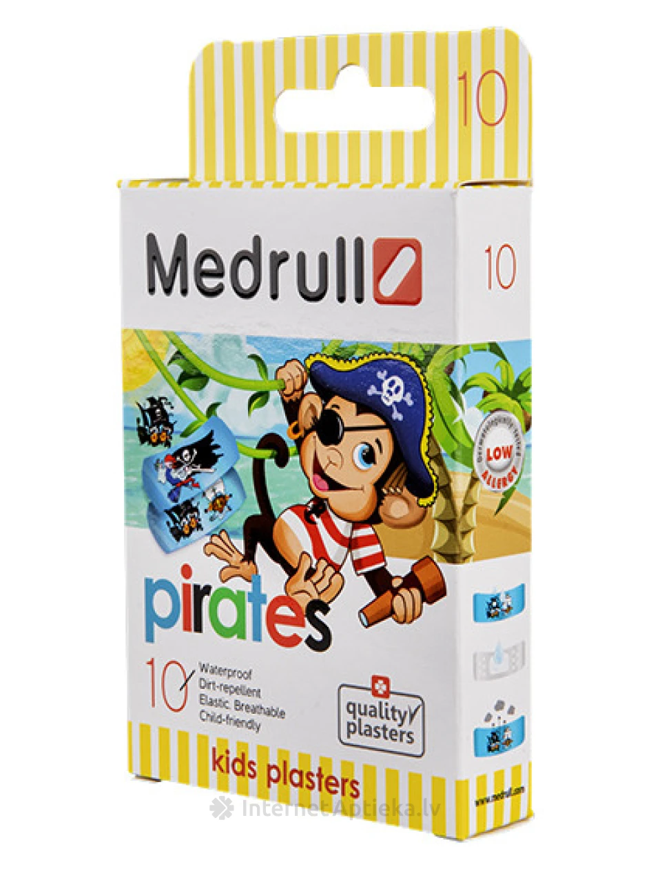 Medrull Kids Pirates plāksteri, 10 gb | internetaptieka.lv