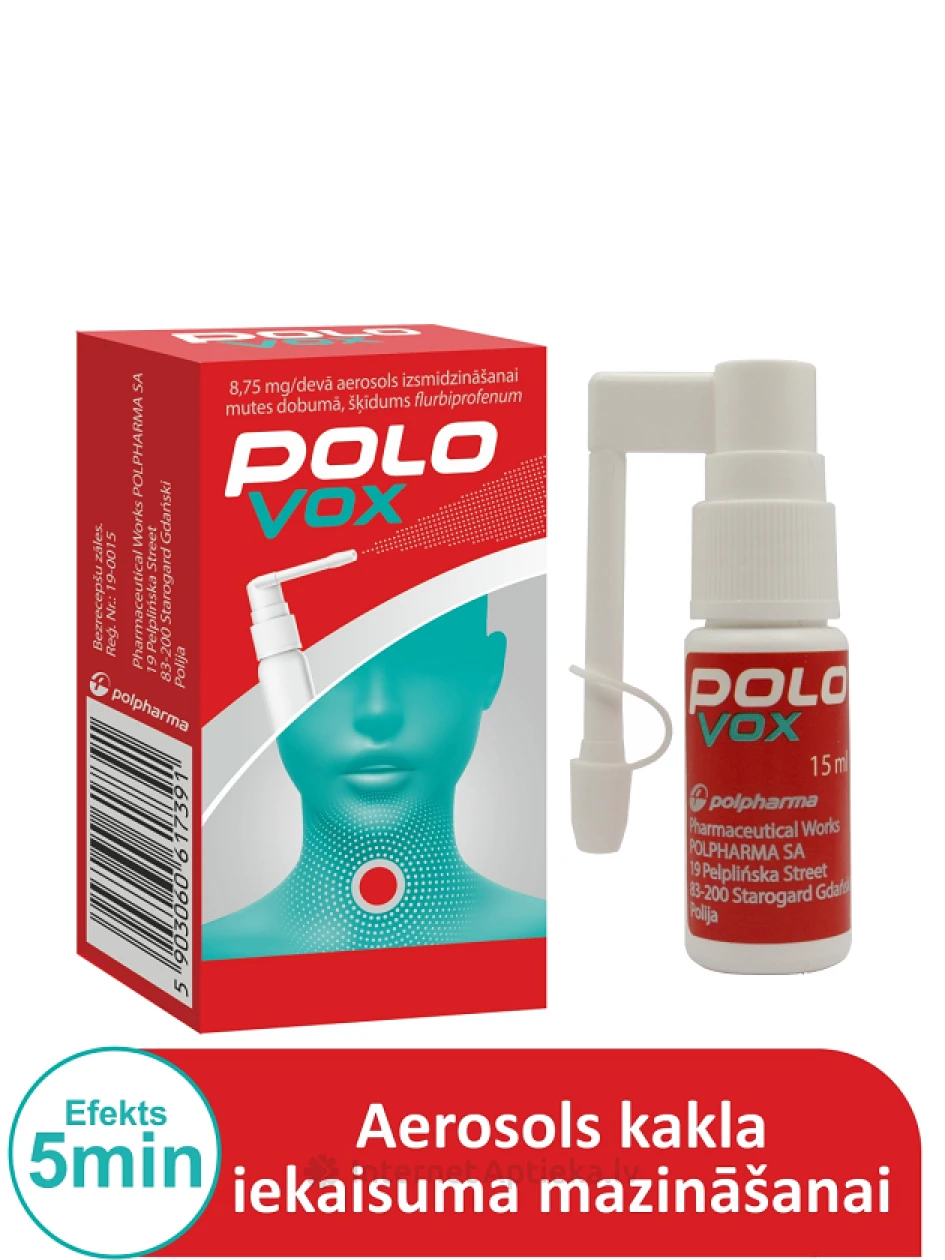 Polovox спрей, 8.75мг на дозу, 15 мл | internetaptieka.lv