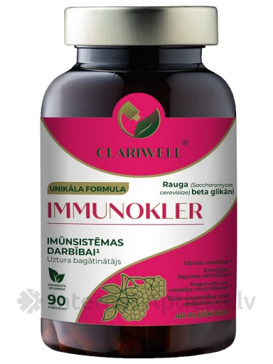 CLARIWELL IMMUNOKLER immuunsuse jaoks, 90 kapslit | internetaptieka.lv