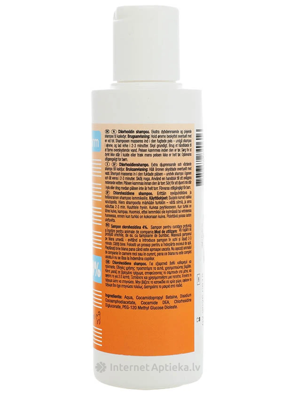 DF Chlorhexidine Shampoo 4% собаки / кошки, 150 мл | internetaptieka.lv