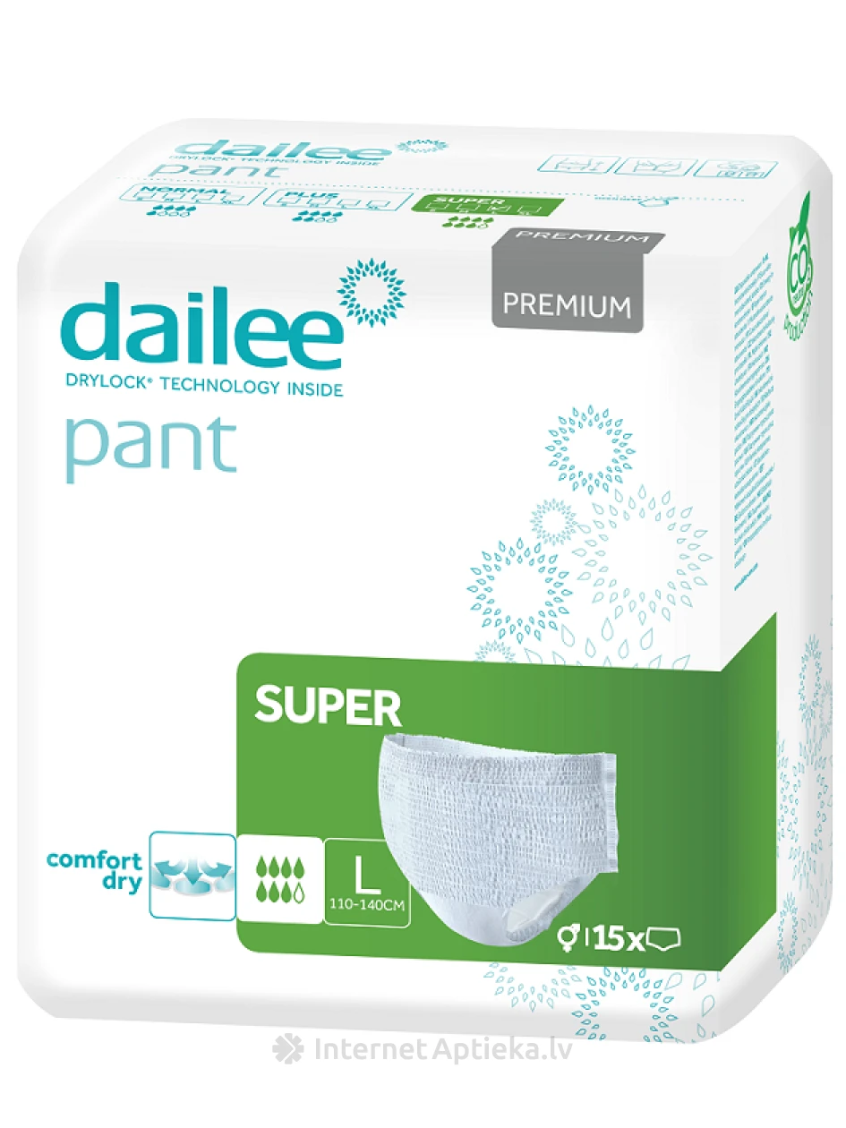 Dailee Pant Premium Super L подгузники, 15 шт. | internetaptieka.lv