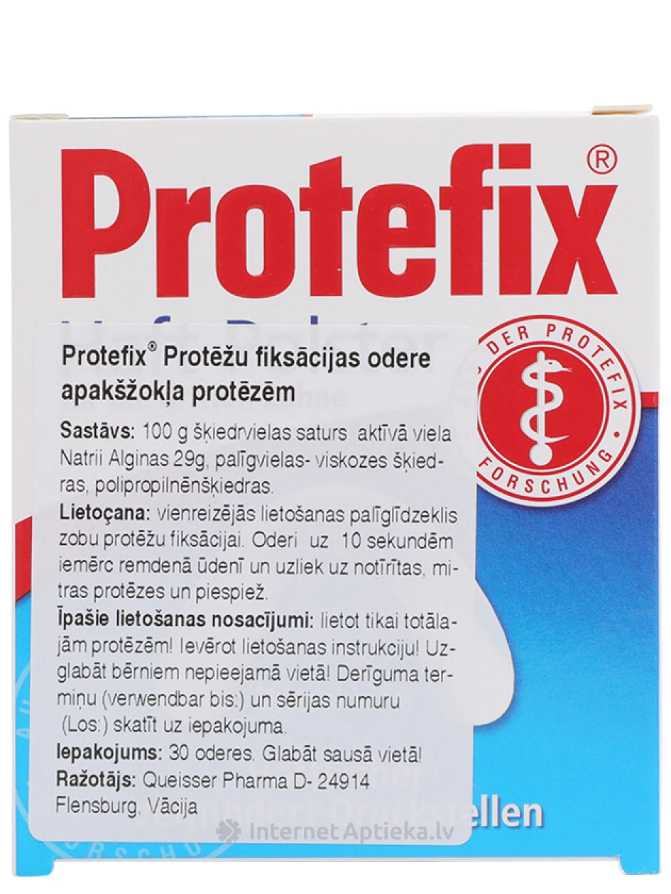 Protefix Half-Polster UK protēzu fiksators apakšžoklim, 30 gb. | internetaptieka.lv
