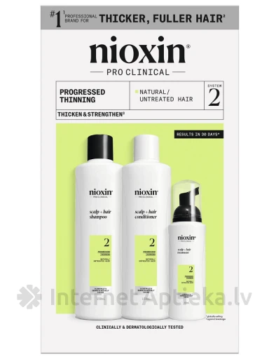 NIOXIN SYS2 komplekt naturaalsetele juustele järkjärgulise hõrenemisega, 150 ml+150 ml+40 ml | internetaptieka.lv