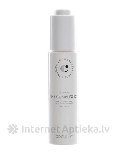 Cocunat Clinical AHA Complex 10% nakts pīlings, 30 ml | internetaptieka.lv