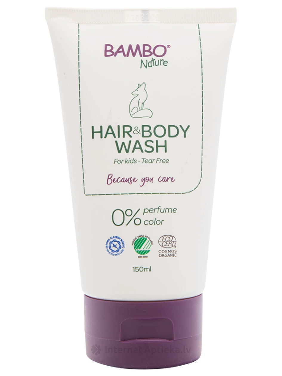 BAMBO NATURE, matu un ķermeņa mazgāšanas līdzeklis, 150 ml | internetaptieka.lv