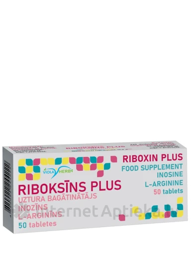 Riboksīns plus (Inozīns+L-Arginīns), 50 tabletes | internetaptieka.lv