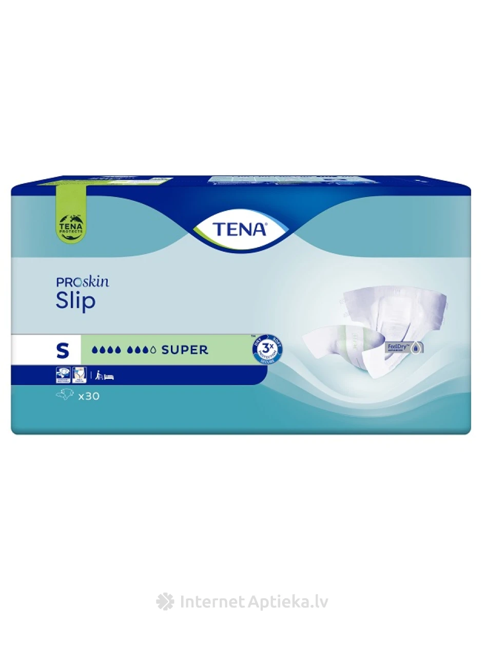 TENA Slip Super S autiņbikses, 30 gb. | internetaptieka.lv