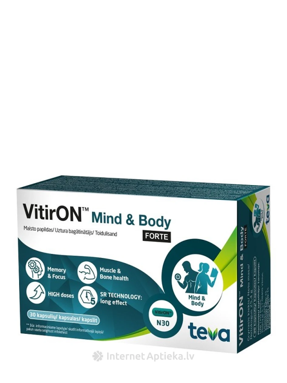 VitirON Mind & Body FORTE, 30 kapsulas | internetaptieka.lv