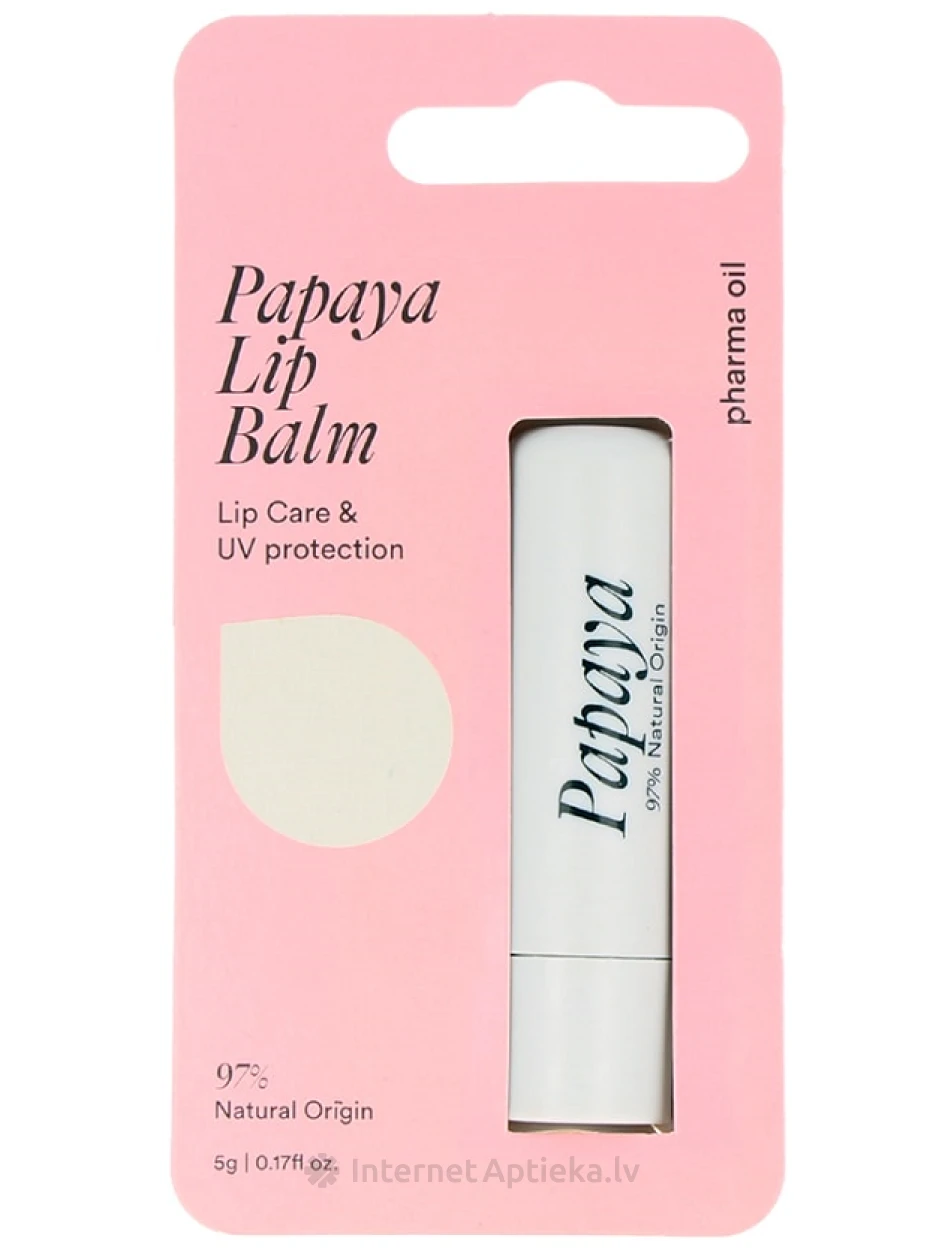 Pharma Oil Papaya lūpu balzams, 5 g | internetaptieka.lv
