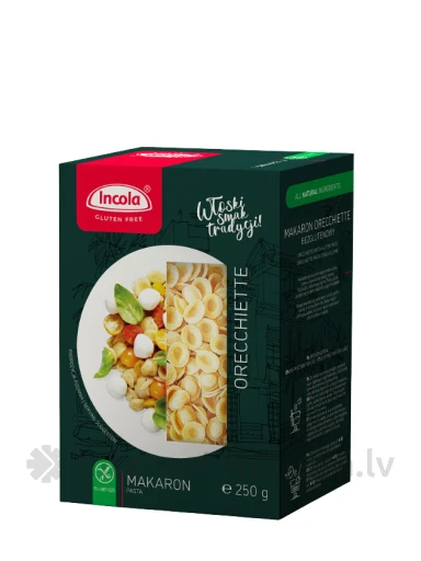 Incola bezglutēna makaroni orrecchiette, 250 g | internetaptieka.lv