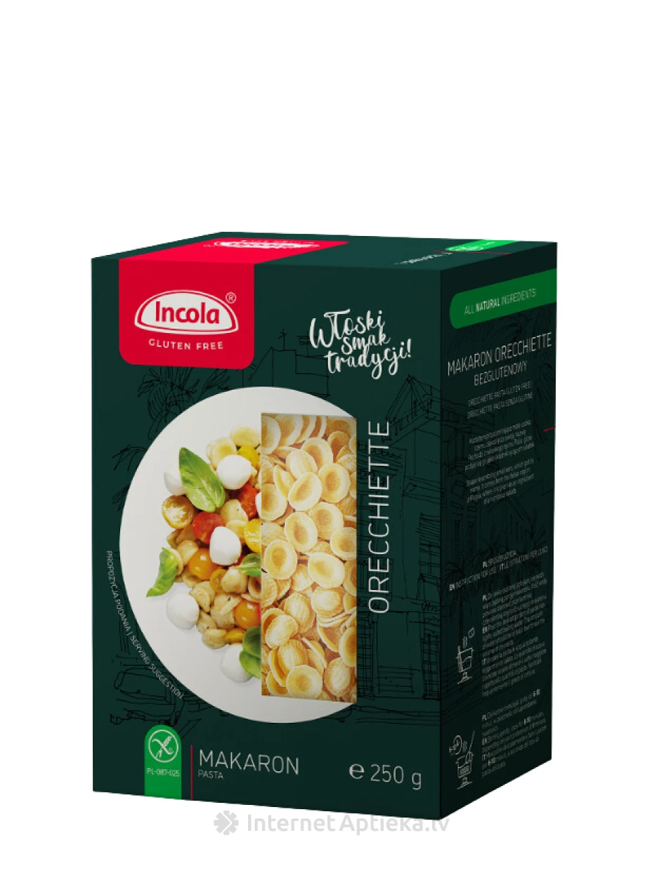 Incola bezglutēna makaroni orrecchiette, 250 g | internetaptieka.lv