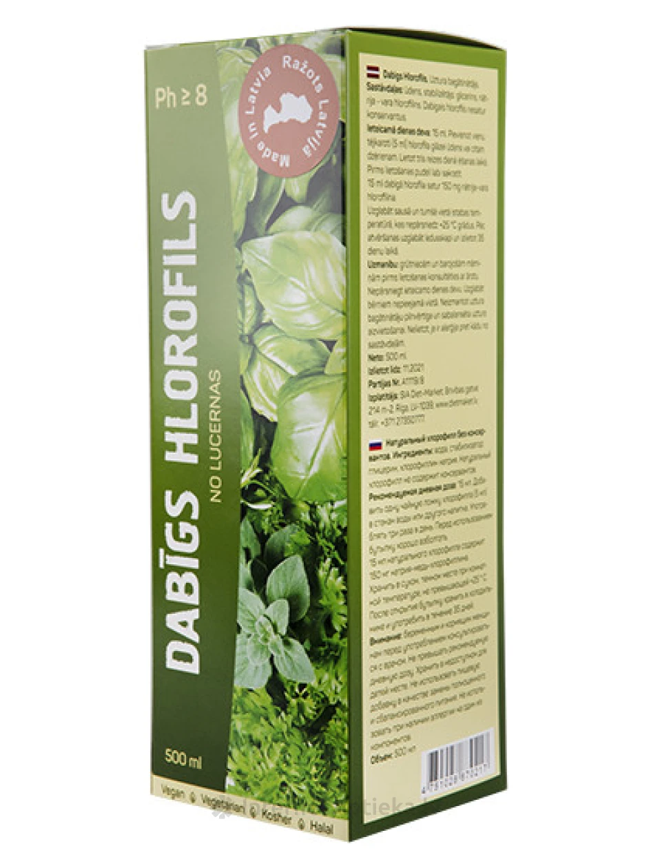 Hlorofils dabīgs, 500 ml | internetaptieka.lv