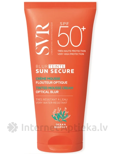SVR SUN SECURE BLUR TEINTE SPF50+ tonēts sejas aizsargkrēms, 50 ml | internetaptieka.lv