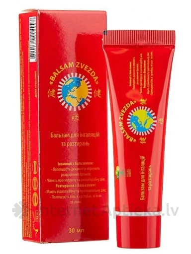 Balsam Zvezda Бальзам для ингаляций и растираний, 30 мл | internetaptieka.lv