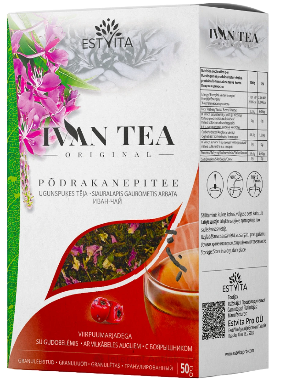 Firefly granuleeritud tee viirpuuviljadega, 50 g | internetaptieka.lv