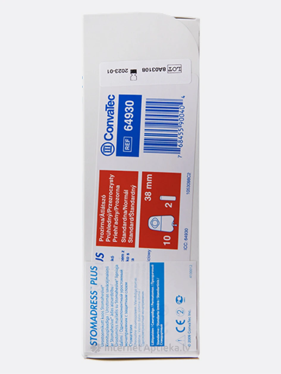 Stomadress Plus однокомпонентные мочеприемники, 38 мм, 10 шт | internetaptieka.lv
