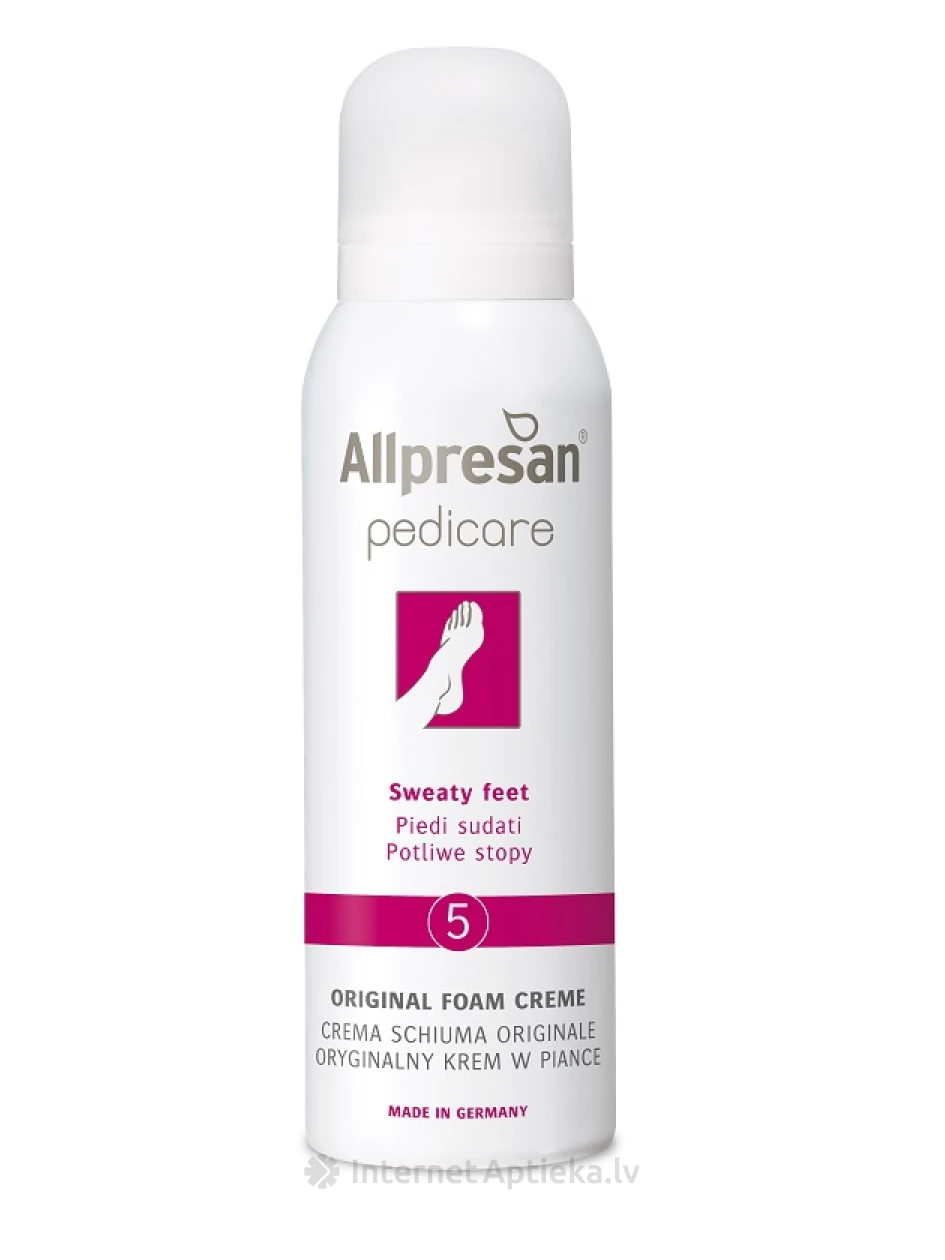 Allpresan*5 putas-krēms pret kāju svīšanu, 125 ml | internetaptieka.lv