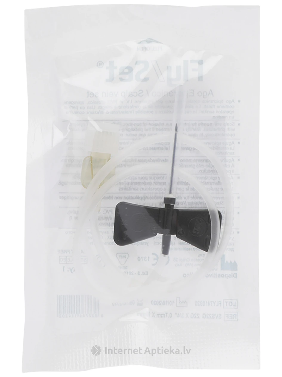 Катетер тип "бабочка" Fly/Set 22G 0,7 х 19мм, 1 шт. | internetaptieka.lv