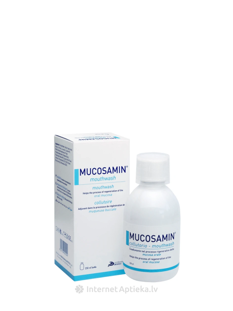 Mucosamin mutes skalojamais līdzeklis, 250 ml | internetaptieka.lv