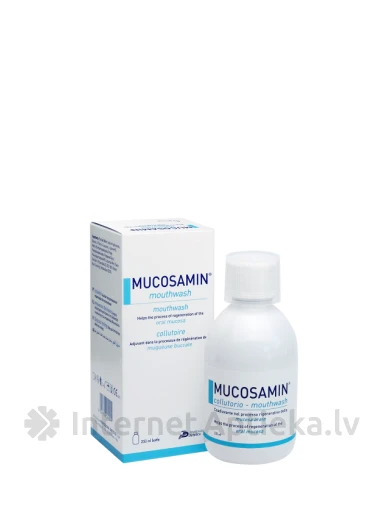 Mucosamin mutes skalojamais līdzeklis, 250 ml | internetaptieka.lv