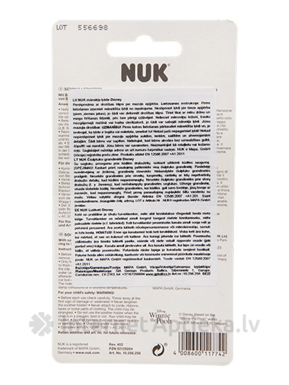 Nuk Dummy kett Disney, 1 tk. | internetaptieka.lv