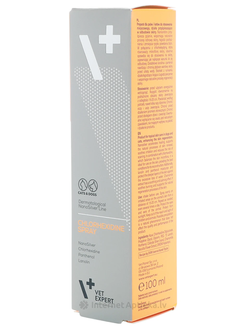 VetExpert Chlorhexidine spray, 100 мл | internetaptieka.lv
