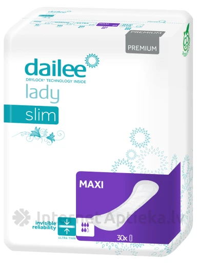 Dailee Lady Premium Slim Maxi ieliktņi, 30 gb. | internetaptieka.lv