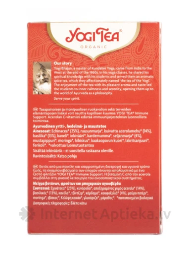 Tēja Yogi Immune Support, 17 paciņas | internetaptieka.lv