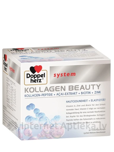 Doppelherz System Beauty kollageeni ampullid suukaudseks kasutamiseks, 30 tk. | internetaptieka.lv