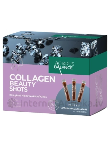 Acorus Balance Collagen Beauty Shots, 25 ml x 14 tk. | internetaptieka.lv