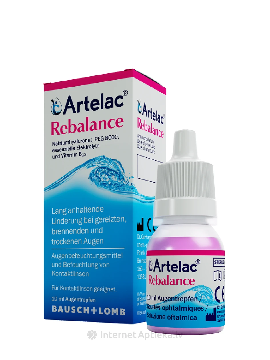 Глазные капли Artelac rebalance, 10 мл | internetaptieka.lv