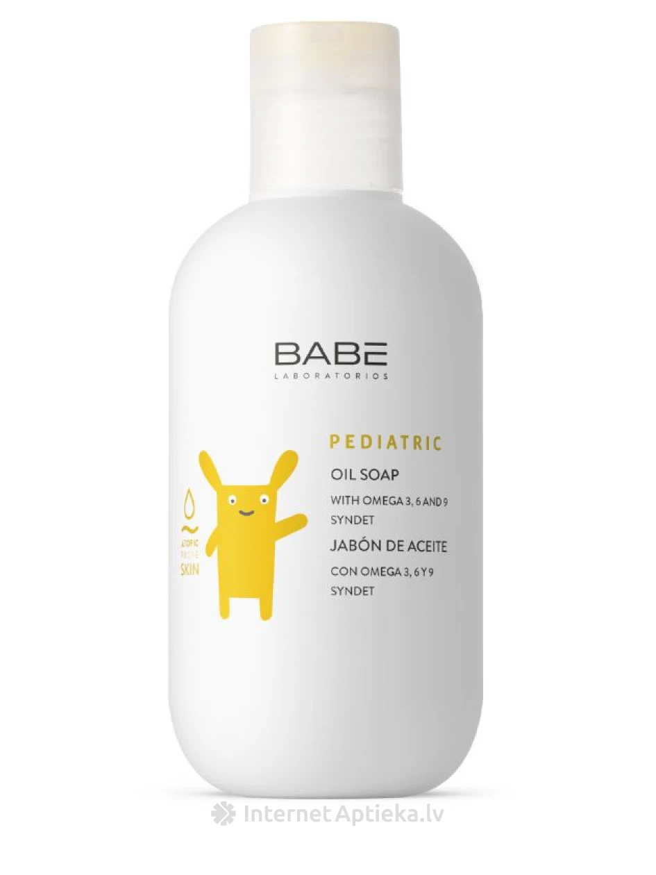 Babē Pediatric eļļas ziepes bērniem ar Omega-3 un Omega-6, 200 ml | internetaptieka.lv