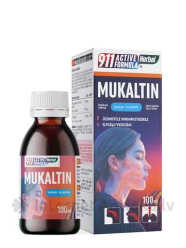 911Active Formula Mukaltiin Eliksii Herbal, 100 ml | internetaptieka.lv