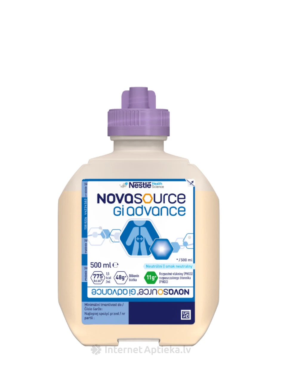 Nestle Novasource Gi Advance neutral Pārtika medicīniskiem nolūkiem, 500 ml | internetaptieka.lv