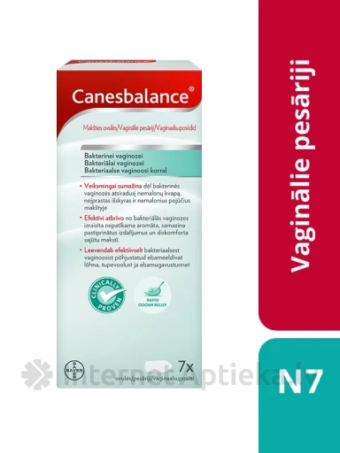 Canesbalance vaginaalsuposiidid, 7 tk. | internetaptieka.lv