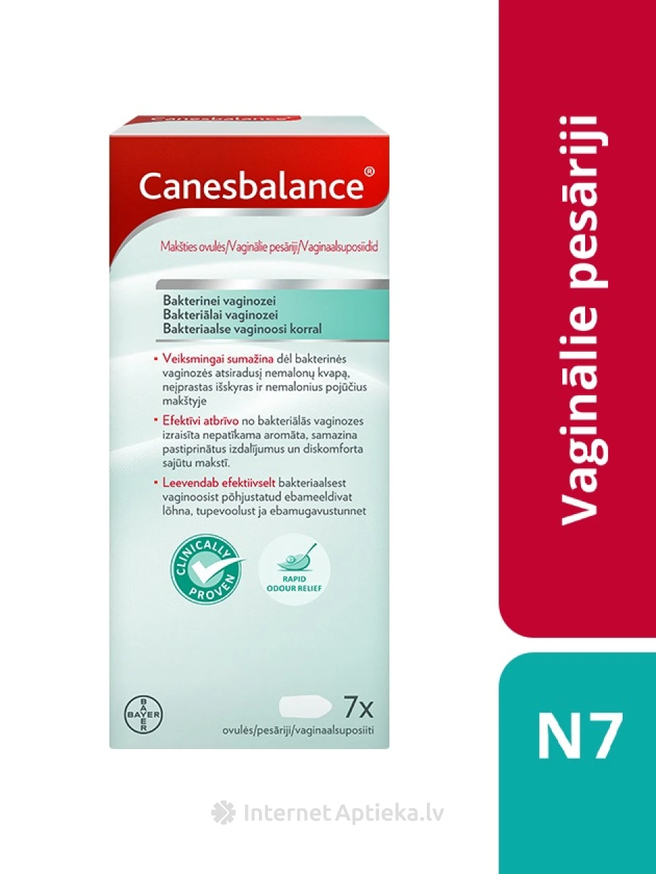 Canesbalance vaginālie pesāriji, 7 gb. | internetaptieka.lv