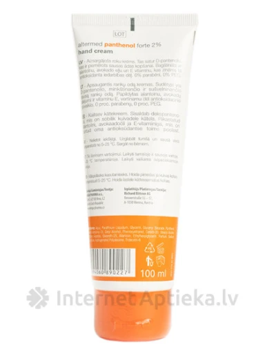 Altermed Panthenol Forte 2% крем для рук, 100 мл | internetaptieka.lv