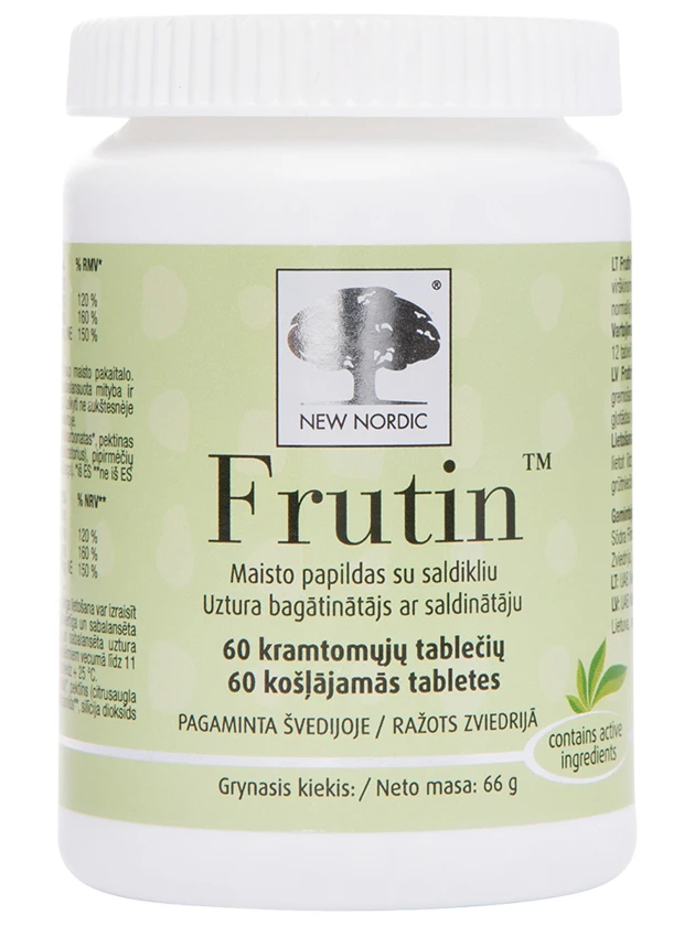 NEW NORDIC Frutin košļājamās tabletes, 60 gab.