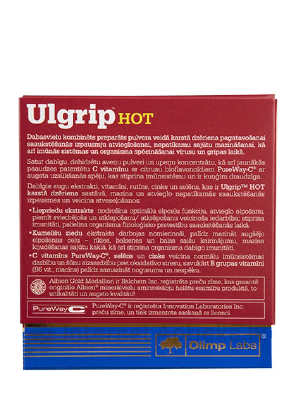 Olimp Labs Ulgrip Hot со вкусом малины, 10 пакетиков | internetaptieka.lv