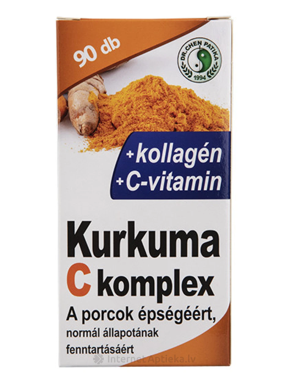 Kurkuma C Komplex kapsulas ar kolagēnu, 90 kapsulas | internetaptieka.lv