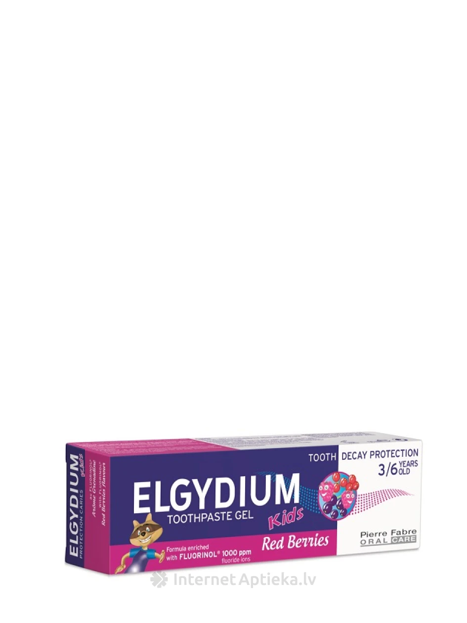 Elgydium KIDS punaste marjadega hambapasta lastele (3-6 aastat), 50 ml | internetaptieka.lv