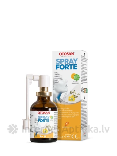 Otosan Throat spray Forte aerosols kaklam, apelsīnu garša, 30 ml | internetaptieka.lv