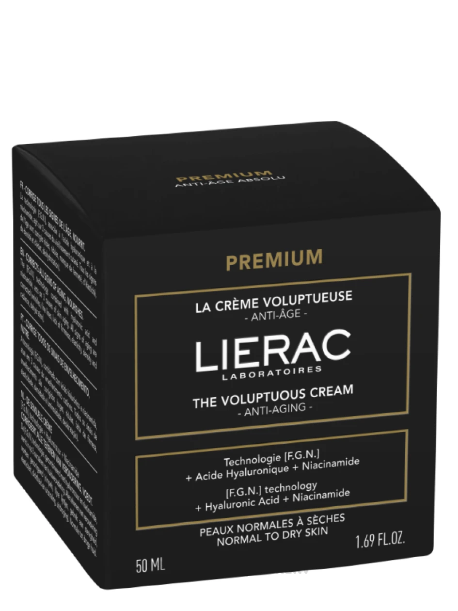 LIERAC PREMIUM VOLUPTUOUS антивозрастной крем для нормальной и сухой кожи лица, 50 мл | internetaptieka.lv